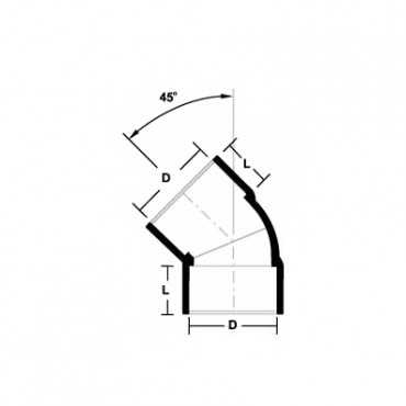 PVC Fittings 45° Elbow (80mm)