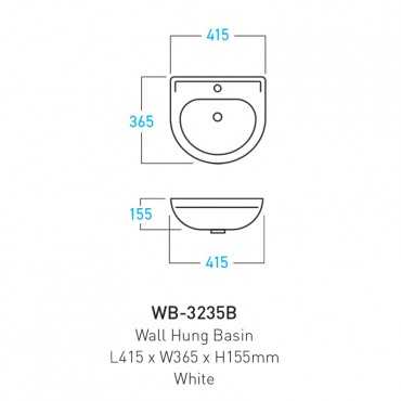 Satinel Wall Hung Basin...