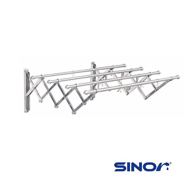 Sinor Stainless Steel Retractable Drying Rack 4 Bar 1.8m BF-6205-18