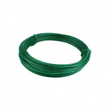 Tildenet 15403242 20 m/3 mm Plastic Coated Garden Wire Coil, Green