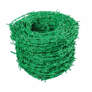 Green PVC Coated Barbed...